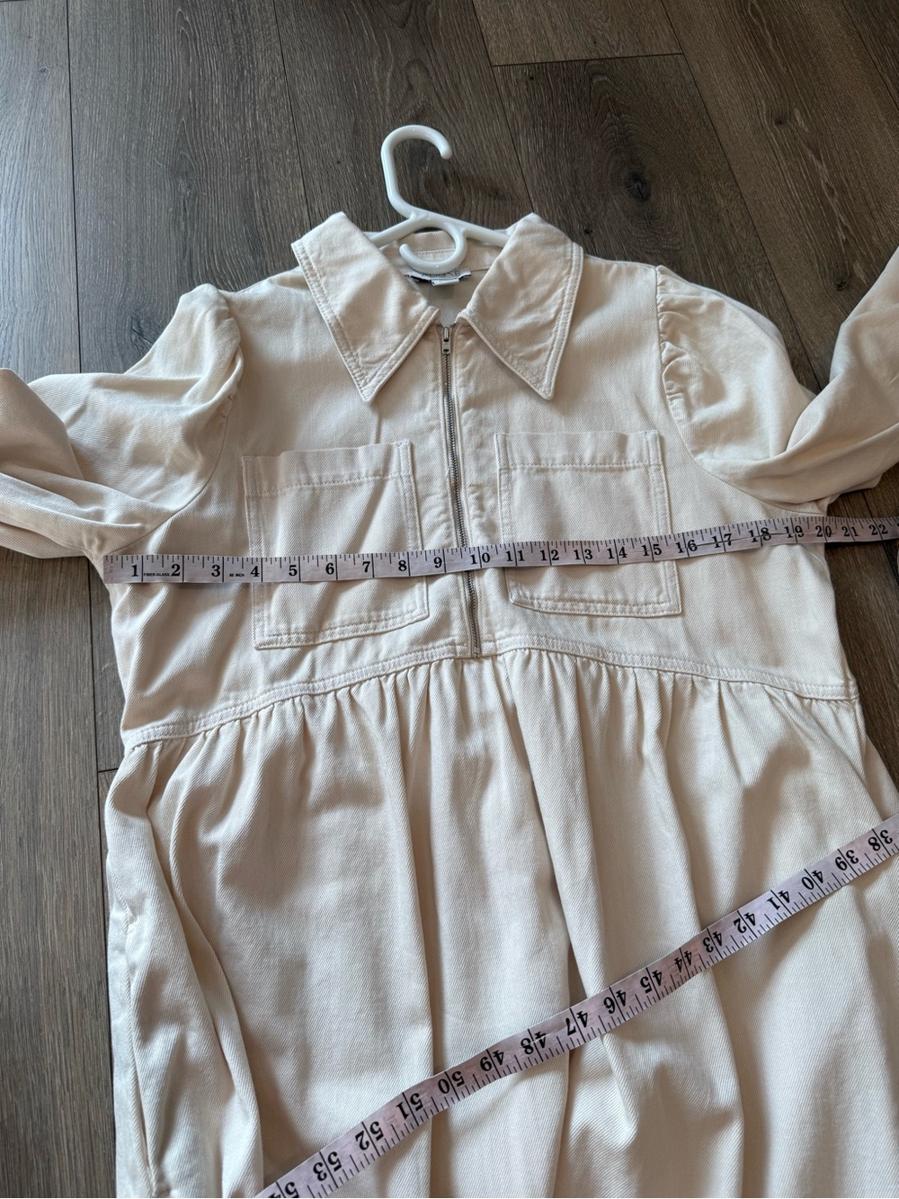 Anthropologie ALIGNE Gabriella Denim Long-Sleeve Midi Dress Size 10 - Picture 10 of 14